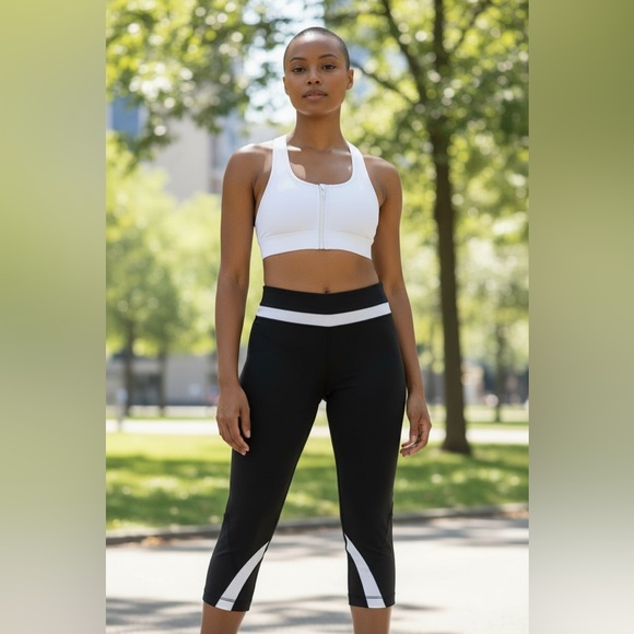 lululemon athletica Pants - lululemon athletic Leggings (Size 4) with 90 Deg Front Zip Sports Bra (S) Set.
